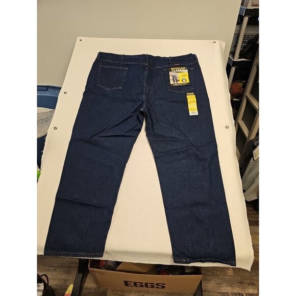 Rustler Jeans Mens 50X29 Blue Denim 100% Cotton Regular Fit Straight Leg NWT - Picture 1 of 4
